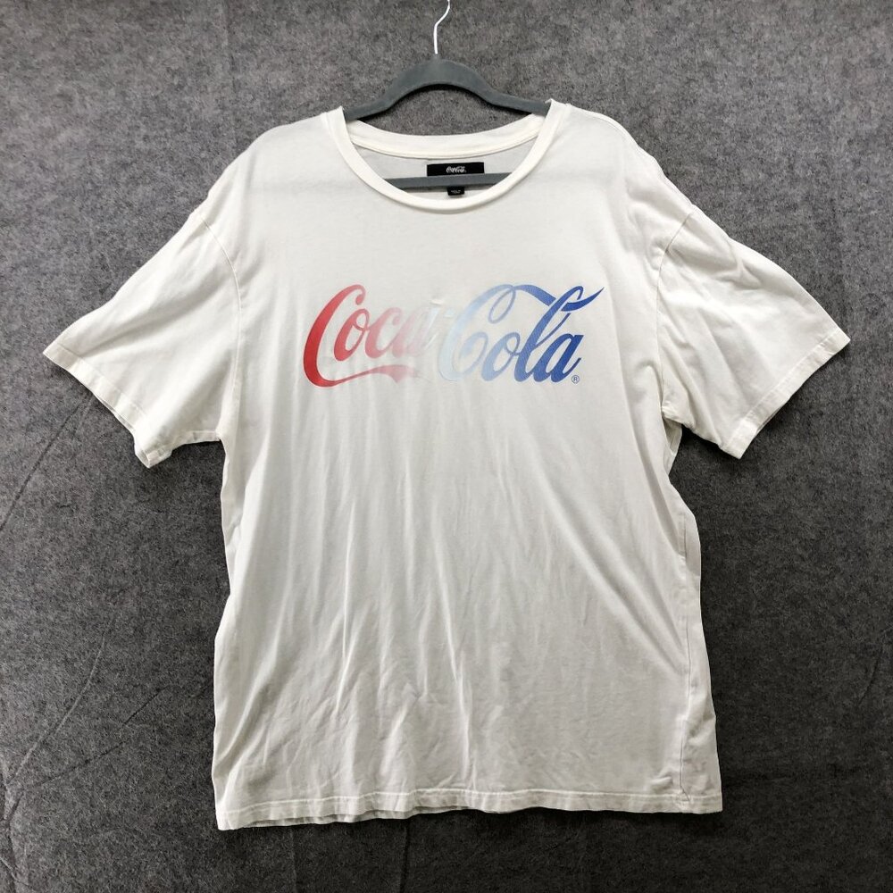 Pacsun x Coca Cola Graphic‎ T Shirt Mens XL White Short Sleeve Cotton Crewneck
